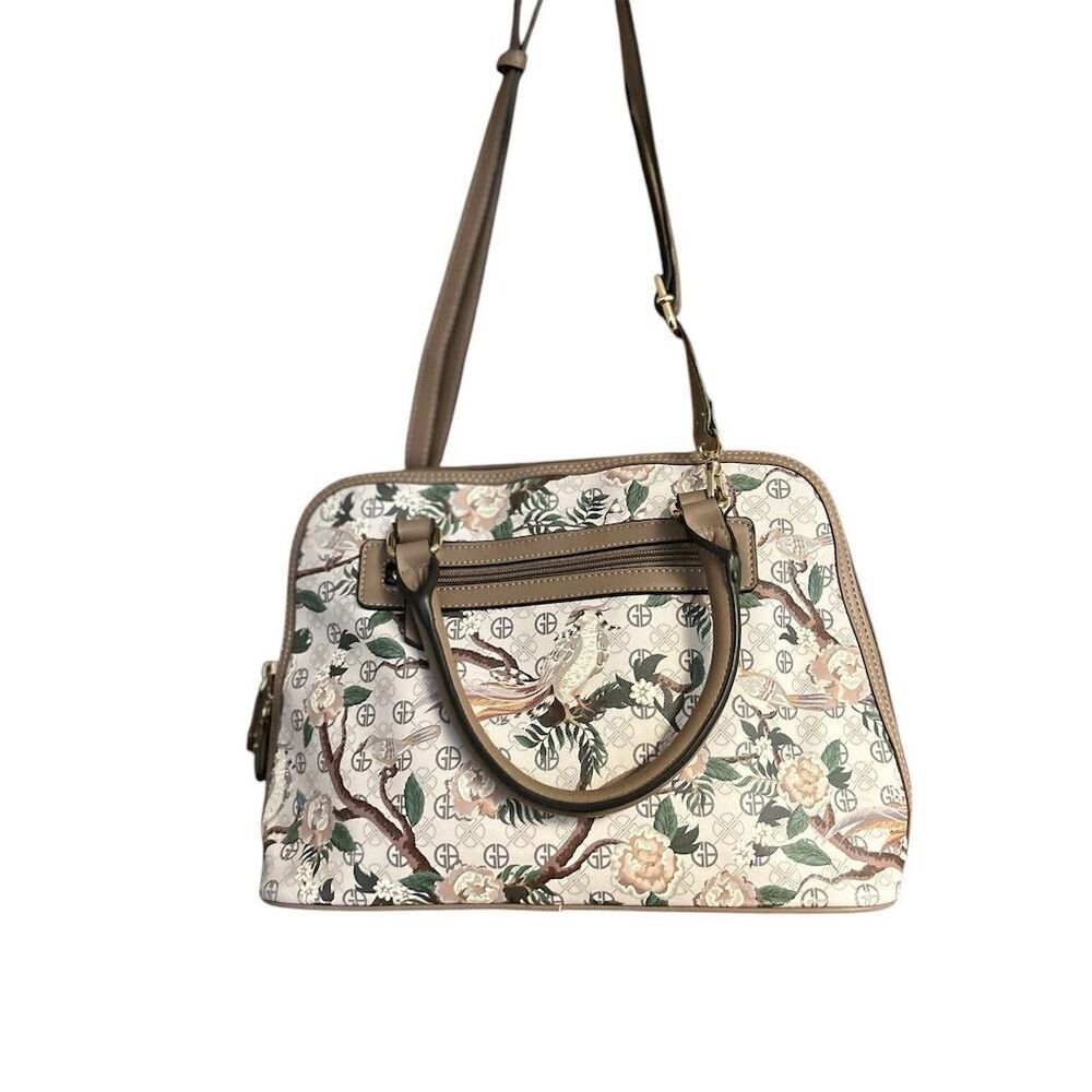 Giani Bernini Women's Floral Dome Satchel Bag Neutral Design